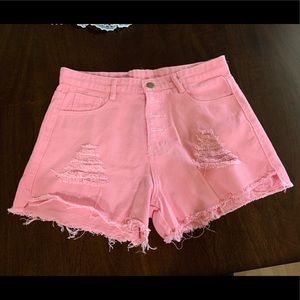 Pink Jeans Shorts